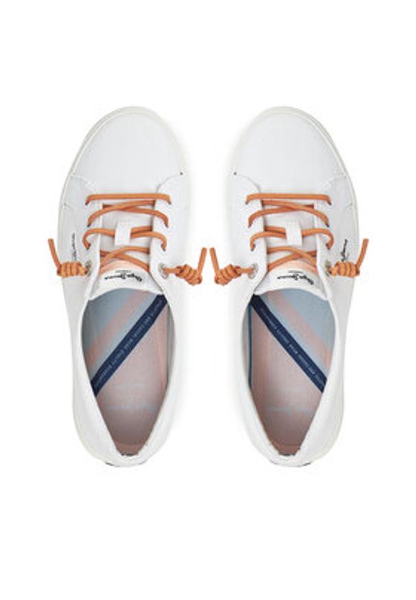 Pepe Jeans Tenisówki Kenton Block W PLS31590 Biały. Kolor: biały. Materiał: materiał