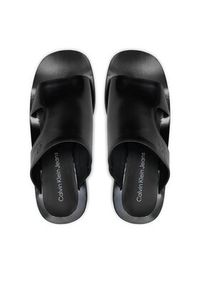 Calvin Klein Jeans Klapki 5 Heel Sandal Lh Mg Mtl YW0YW01500 Czarny. Kolor: czarny. Materiał: skóra