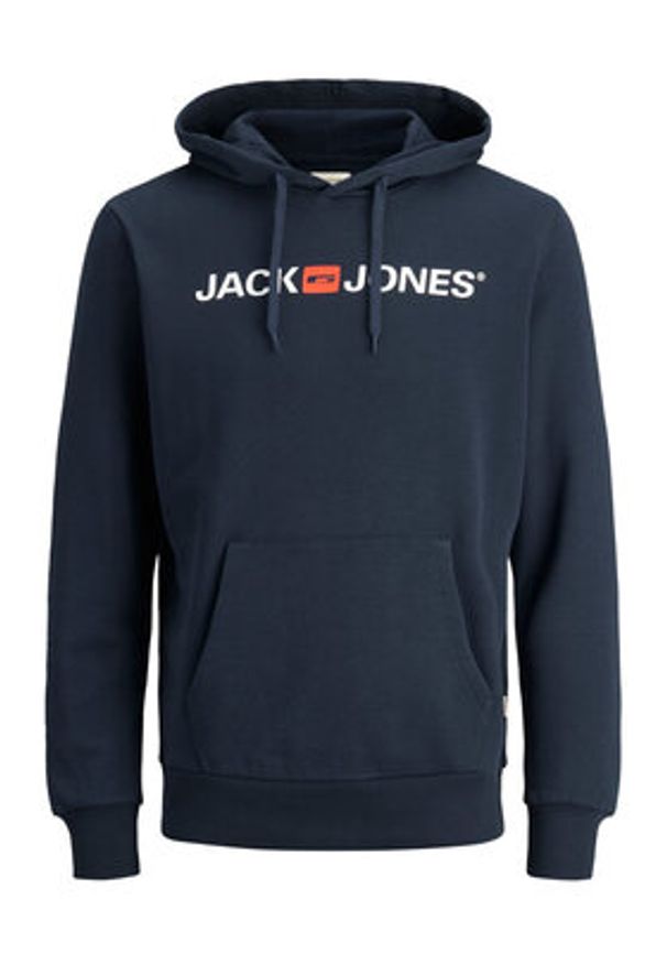 Jack & Jones Bluza Corp Old Logo 12137054 Granatowy Regular Fit. Kolor: niebieski. Materiał: bawełna