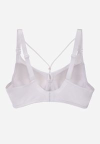 Born2be - Biały Biustonosz z Ozdobną Siateczką i Paseczkami przy Dekolcie Anesa. Kolor: biały #2