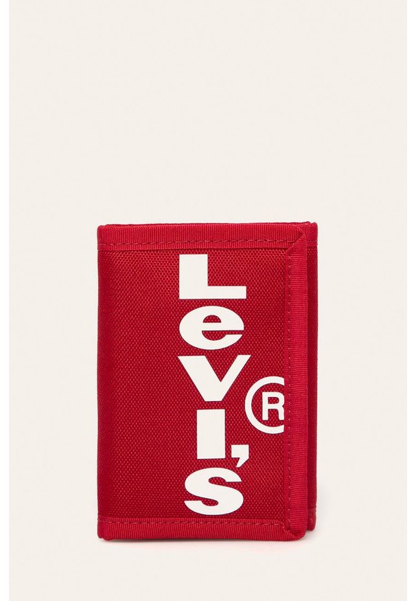 Levi's® - Levi's - Portfel. Kolor: czerwony. Materiał: poliester, materiał