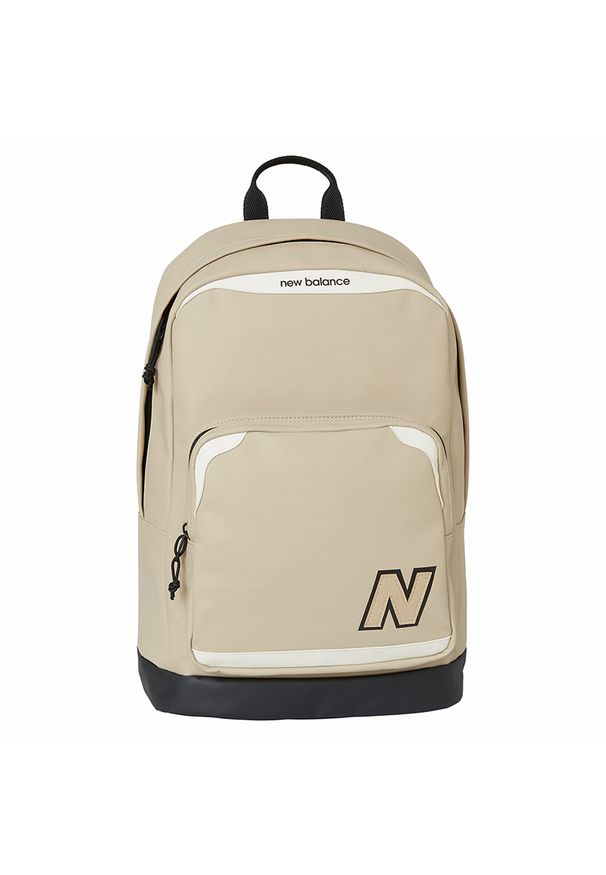 Plecak New Balance LAB23104SOT – beżowy. Kolor: beżowy. Materiał: materiał. Styl: sportowy