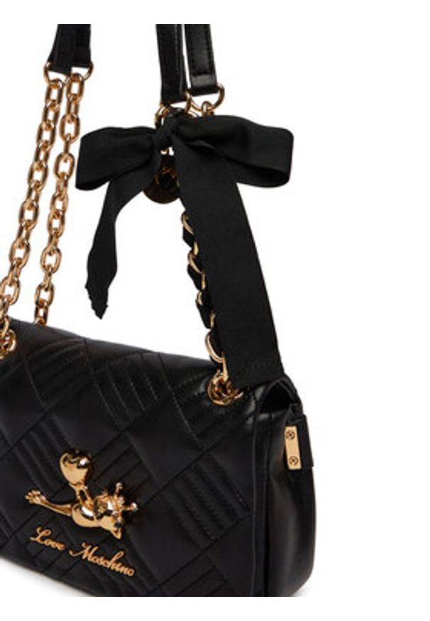Love Moschino - LOVE MOSCHINO Torebka JC4267PP0OKH100C Czarny. Kolor: czarny. Materiał: skórzane