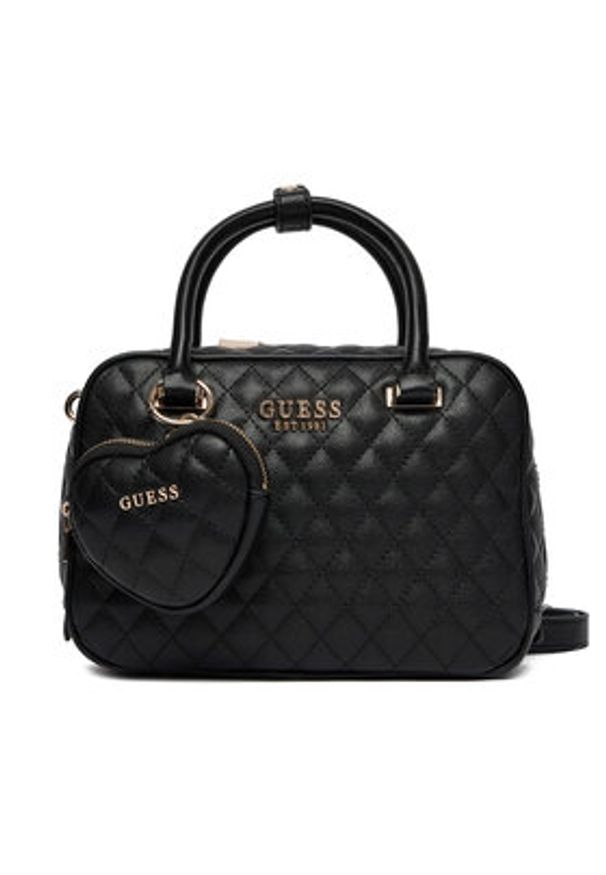 Guess Torebka Atabey HWQG98 94050 Czarny. Kolor: czarny. Materiał: skórzane