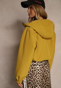 Renee - Żółta Kurtka w Stylu Oversize z Kapturem i Kieszeniami Lorlio. Okazja: na co dzień. Typ kołnierza: kaptur. Kolor: żółty. Styl: casual, elegancki #5