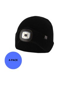 HEAT KEEPER - Czapka termiczna + oświetlenie LED dla dzieci - Czarny - 4 pary. Kolor: czarny. Materiał: poliakryl. Sezon: zima. Styl: sportowy #1