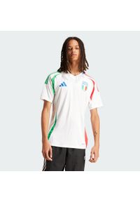 Adidas - Koszulka Italy 24 Away. Kolor: biały. Materiał: materiał