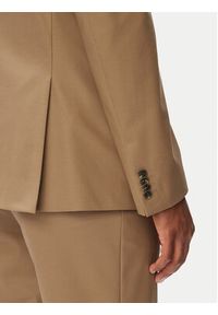 Hugo - HUGO Garnitur Henry-Getlin253X 50567894 Beżowy ciemny Slim Fit. Kolor: beżowy. Materiał: syntetyk #8