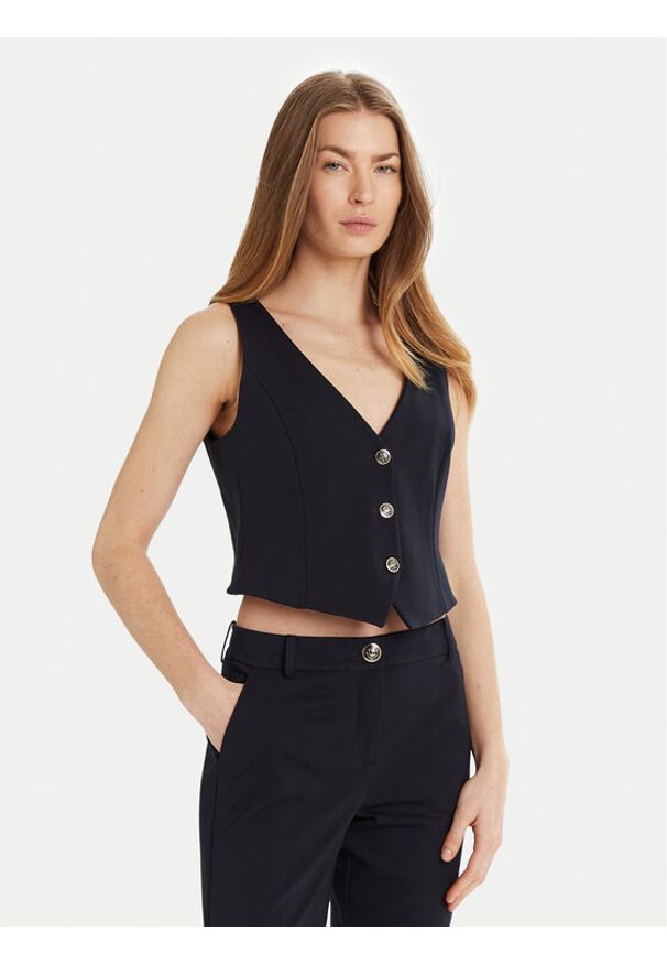 Marella Kamizelka Camper 2513911034 Granatowy Slim Fit. Kolor: niebieski. Materiał: syntetyk