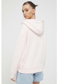 Tommy Jeans bluza bawełniana damska kolor różowy z kapturem gładka. Typ kołnierza: kaptur. Kolor: różowy. Materiał: bawełna. Wzór: gładki #4