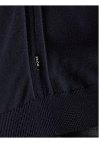 BOSS - Boss Sweter Leno-P 50468239 Granatowy Slim Fit. Kolor: niebieski. Materiał: wełna
