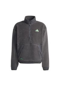 Adidas - Bluza dresowa z suwakiem do połowy długości Mercedes - AMG Petronas Formula One. Kolor: szary. Materiał: dresówka. Sport: fitness