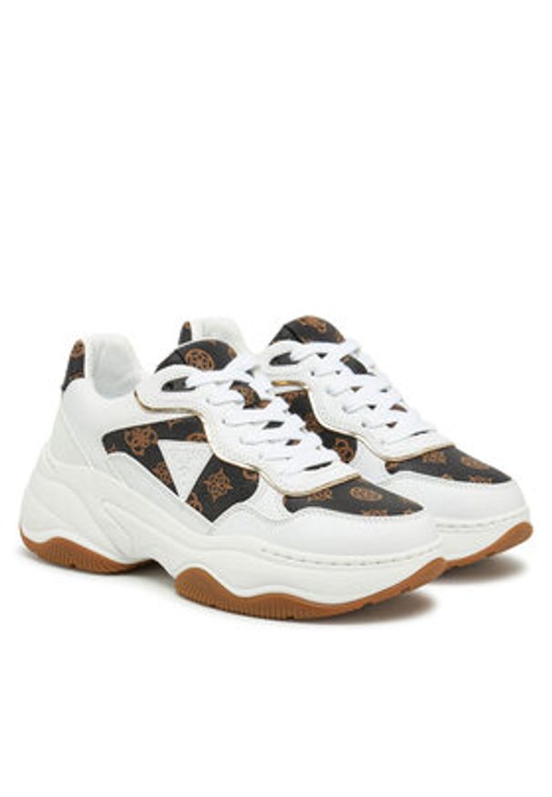 Guess Sneakersy FLPHAP FAL12 Biały. Kolor: biały. Materiał: skóra
