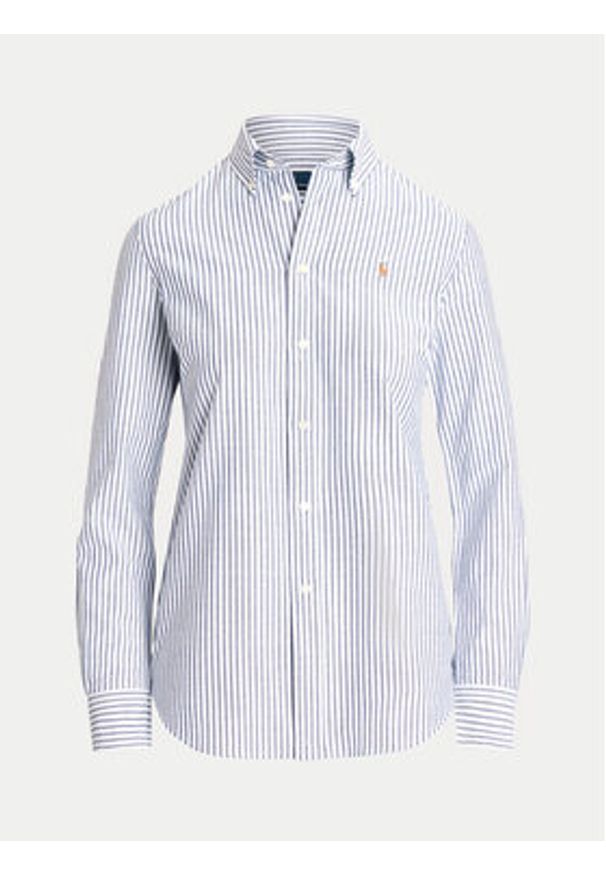 Polo Ralph Lauren Koszula 211941508001 Niebieski Slim Fit. Typ kołnierza: polo. Kolor: niebieski. Materiał: bawełna