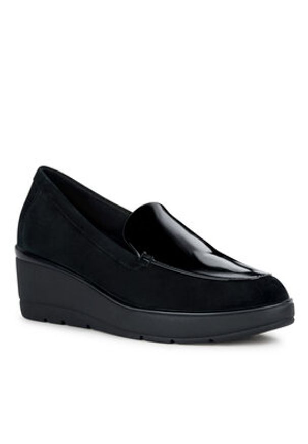Geox Półbuty D Ilde D36RAB 022HH C9999 Czarny. Kolor: czarny. Materiał: zamsz, skóra