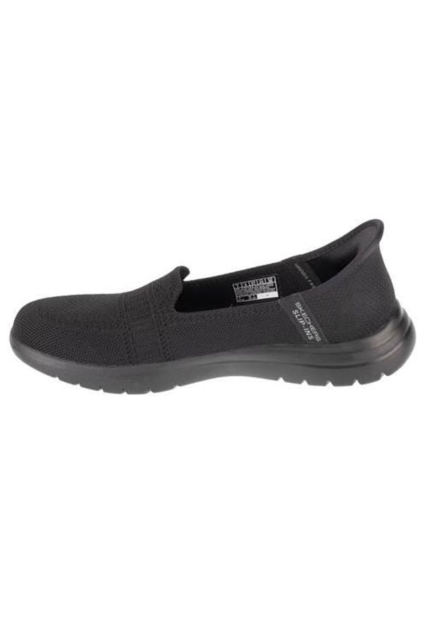 skechers - Buty do chodzenia damskie Skechers 138181BBK. Kolor: czarny. Materiał: materiał, syntetyk. Szerokość cholewki: normalna. Sport: turystyka piesza