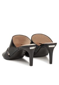 Calvin Klein Klapki Heel Mule 70 - Lth 2 Straps HW0HW02460 Czarny. Kolor: czarny. Materiał: skóra