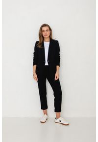 SPODNIE NANCY CZARNE XS - Flawless. Okazja: na spotkanie biznesowe. Kolor: czarny. Materiał: skóra, guma. Styl: sportowy, klasyczny, elegancki, biznesowy