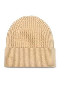 Calvin Klein Czapka Ck Metal Wool Beanie LV04D8032G Beżowy. Kolor: beżowy. Materiał: wełna, materiał #4