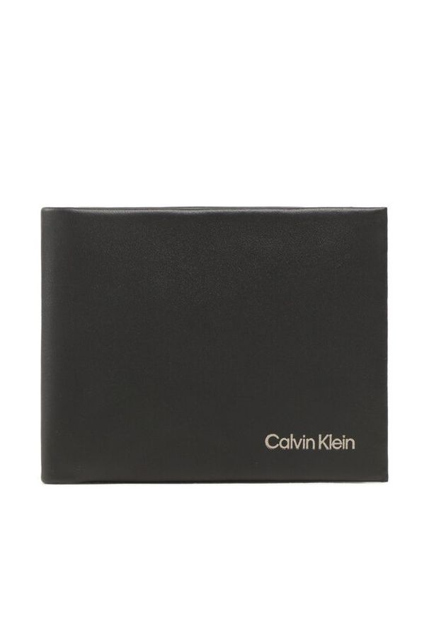 Calvin Klein Duży Portfel Męski Ck Concise Bifold 6Cc W/Bill K50K510597 Czarny. Kolor: czarny. Materiał: skóra
