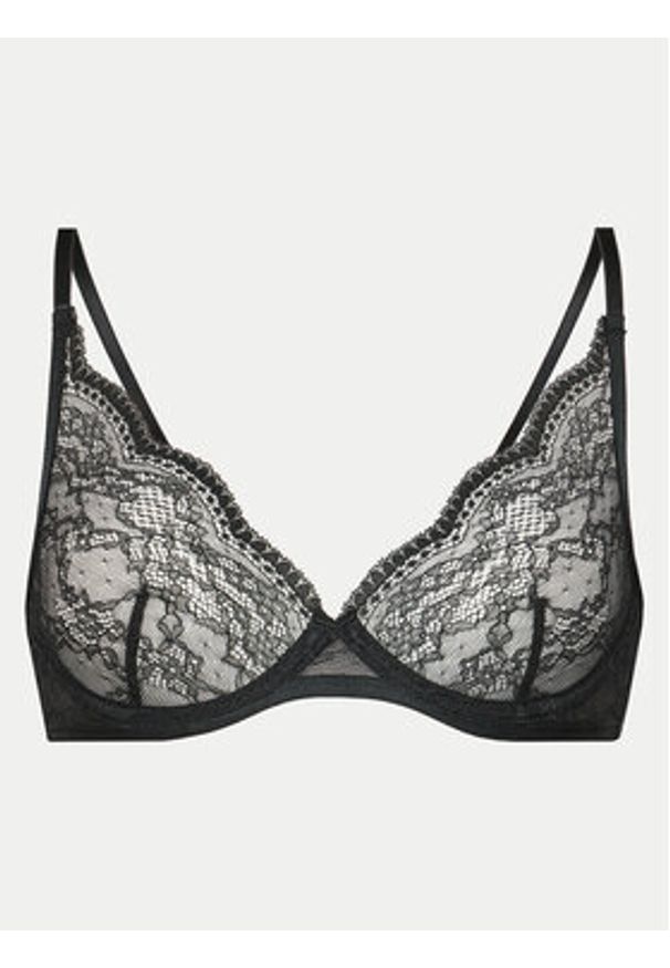 Hunkemöller Biustonosz z fiszbiną Isabelle 184822 Czarny. Kolor: czarny. Materiał: syntetyk
