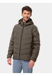 Jack Wolfskin Kurtka puchowa Colonius Jkt 1207431 Brązowy Regular Fit. Kolor: brązowy. Materiał: syntetyk, puch