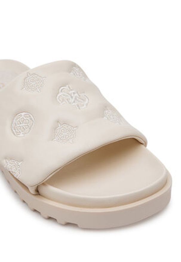 Guess Klapki FLJFA2ELE19 Beżowy. Kolor: beżowy. Materiał: skóra
