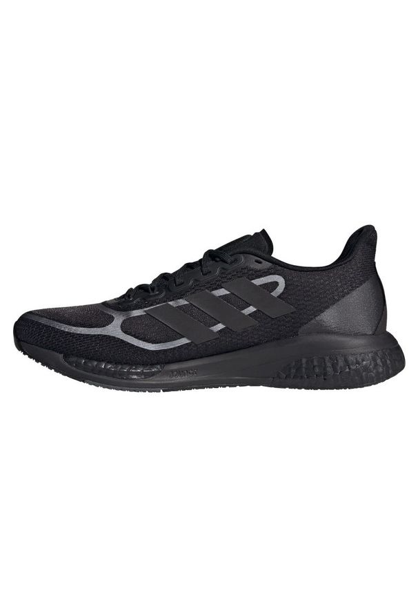 Adidas - Buty do biegania adidas Supernova+ M FX6649 czarne szare. Kolor: czarny, wielokolorowy, szary. Materiał: materiał, guma. Szerokość cholewki: normalna. Sezon: wiosna. Sport: bieganie