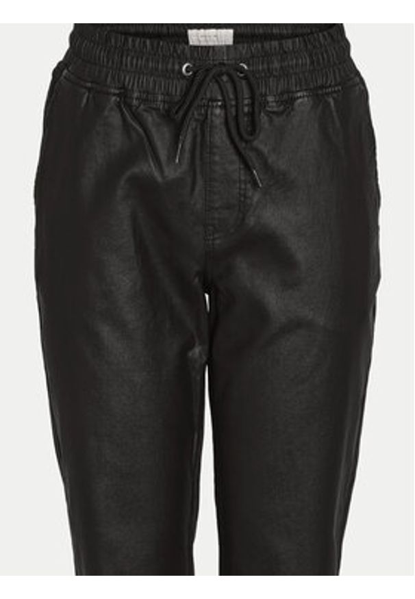 Noisy may - Noisy May Joggery Klay 27031014 Czarny Slim Fit. Kolor: czarny. Materiał: skóra