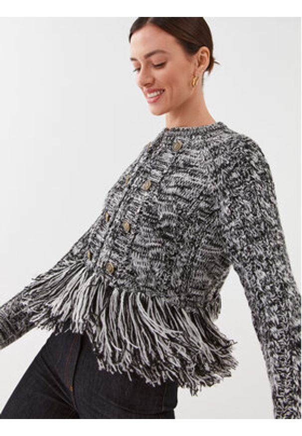 TwinSet - TWINSET Kardigan 232TP3060 Czarny Regular Fit. Kolor: czarny. Materiał: syntetyk