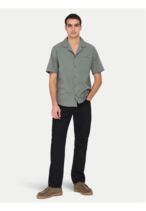 Only & Sons Koszula Eye Resort 22030342 Zielony Relaxed Fit. Kolor: zielony. Materiał: bawełna