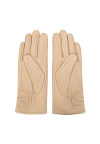 Wittchen - Damskie rękawiczki skórzane z marszczeniem beżowe. Kolor: beżowy. Materiał: skóra. Wzór: aplikacja. Sezon: jesień, zima. Styl: elegancki #2