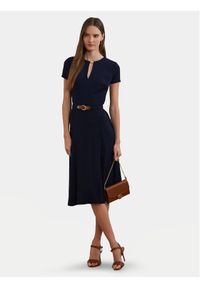 Lauren Ralph Lauren - LAUREN RALPH LAUREN Sukienka koktajlowa 200973369001 Granatowy Regular Fit. Kolor: niebieski. Materiał: syntetyk. Styl: wizytowy