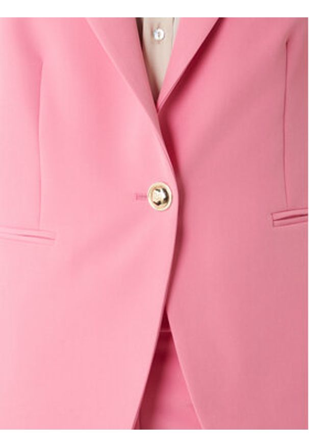 Rinascimento Marynarka CFC0128640003 Różowy Regular Fit. Kolor: różowy. Materiał: syntetyk