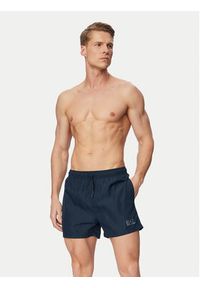 EA7 Emporio Armani Szorty kąpielowe 7M001677 AF13019 MB010 Granatowy Regular Fit. Kolor: niebieski. Materiał: syntetyk #7