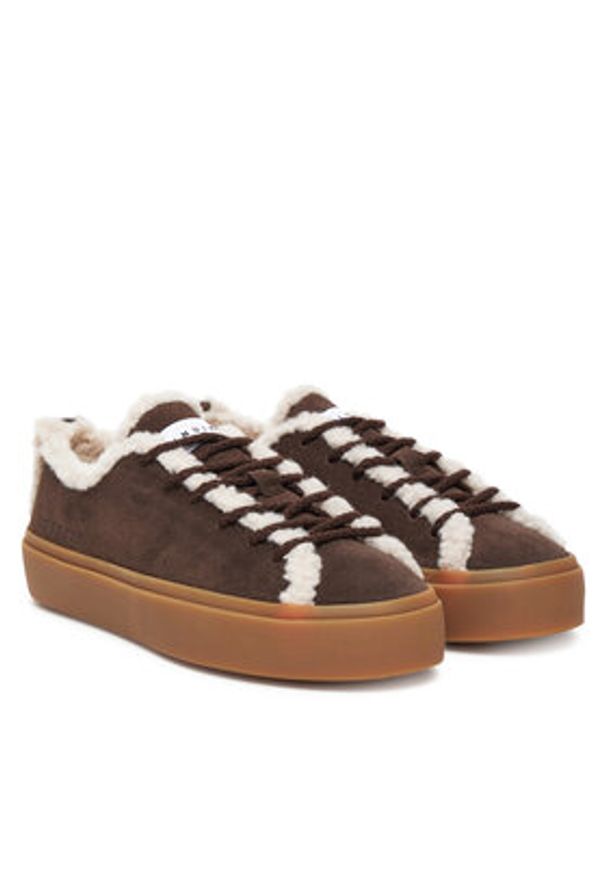 Inuikii Sneakersy Shearling Low 1001.001.0242 Brązowy. Kolor: brązowy. Materiał: zamsz, skóra