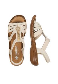 Rieker Sandały CEO-60806-80 Écru. Materiał: skóra #6