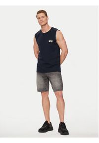 Emporio Armani Underwear Tank top 112089 4R755 00135 Granatowy Slim Fit. Kolor: niebieski. Materiał: bawełna