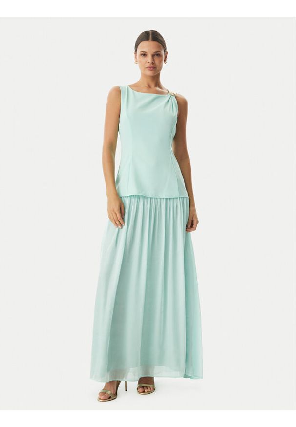 Rinascimento Sukienka wieczorowa CFC0020281002 Zielony jasny Slim Fit. Kolor: zielony. Materiał: syntetyk. Styl: wizytowy