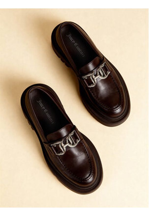 Juicy Couture Loafersy CEO-HY63020S-6 Brązowy. Kolor: brązowy. Materiał: materiał, syntetyk, skóra
