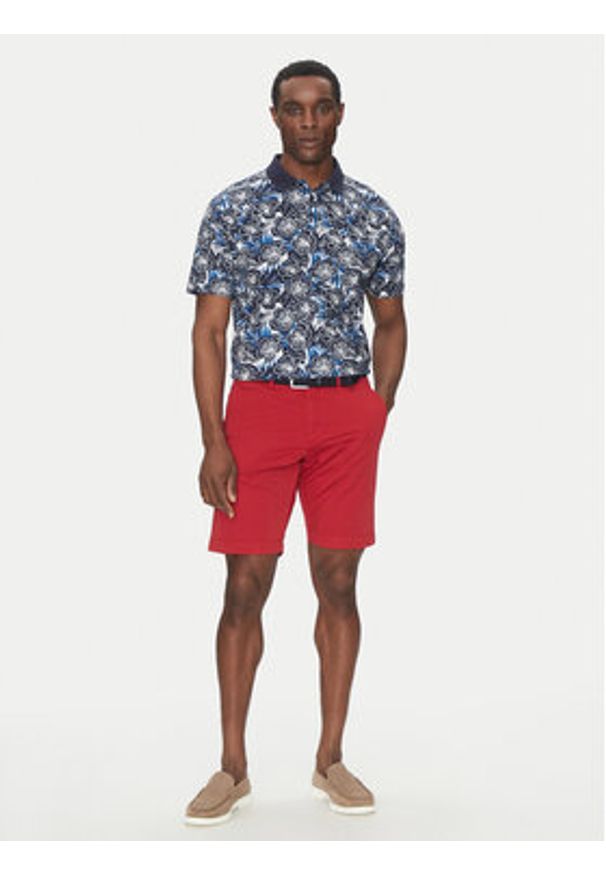Hechter Paris Polo 74028 151920 Granatowy Regular Fit. Typ kołnierza: polo. Kolor: niebieski. Materiał: bawełna