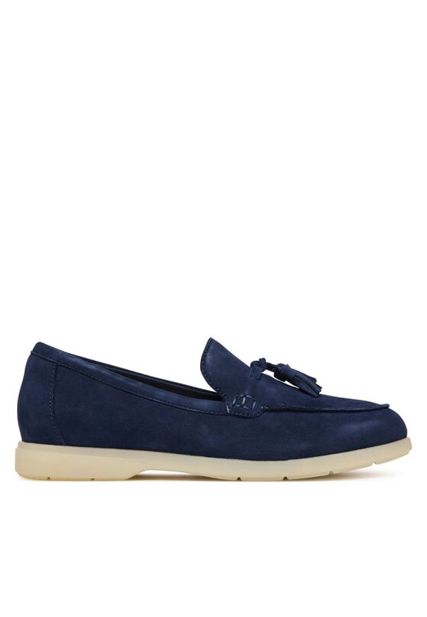 Clarks Mokasyny Narini Edge 26181452 Granatowy. Kolor: niebieski. Materiał: zamsz, skóra