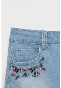 BIRBA&TRYBEYOND - Birba&Trybeyond szorty jeansowe dziecięce z aplikacją regulowana talia. Okazja: na co dzień. Stan: podwyższony. Kolor: niebieski. Materiał: jeans. Wzór: aplikacja. Styl: casual #3