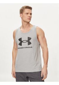 Under Armour Tank top Ua Sportstyle Logo Tank 1382883-035 Szary Loose Fit. Kolor: szary. Materiał: syntetyk, bawełna