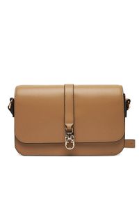 TOMMY HILFIGER - Tommy Hilfiger Torebka Th Libre Flap Crossover AW0AW17723 Brązowy. Kolor: brązowy. Materiał: skórzane