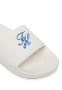 TOMMY HILFIGER - Tommy Hilfiger Klapki Th Script Pool Slide FW0FW09286 Biały. Kolor: biały. Materiał: materiał #4