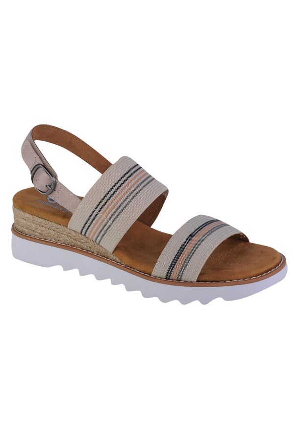 skechers - Buty do chodzenia damskie Skechers Desert Kiss HI Tea Time. Kolor: beżowy. Materiał: tkanina. Sport: turystyka piesza