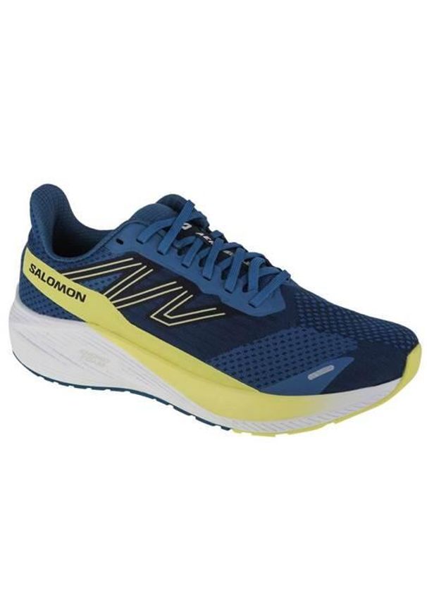 salomon - Buty do biegania męskie Salomon Aero Blaze Wide M. Kolor: niebieski. Materiał: materiał, syntetyk. Szerokość cholewki: normalna