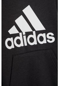Adidas - adidas - Bluza dziecięca 104-176 cm. Okazja: na co dzień. Typ kołnierza: kaptur. Kolor: czarny. Materiał: bawełna, poliester, dzianina, wiskoza. Wzór: nadruk. Styl: casual #2