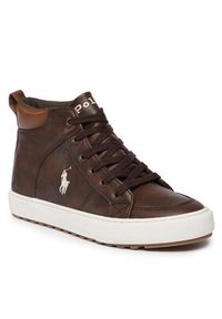 Polo Ralph Lauren Sneakersy RF104242 Brązowy. Kolor: brązowy. Materiał: skóra #2